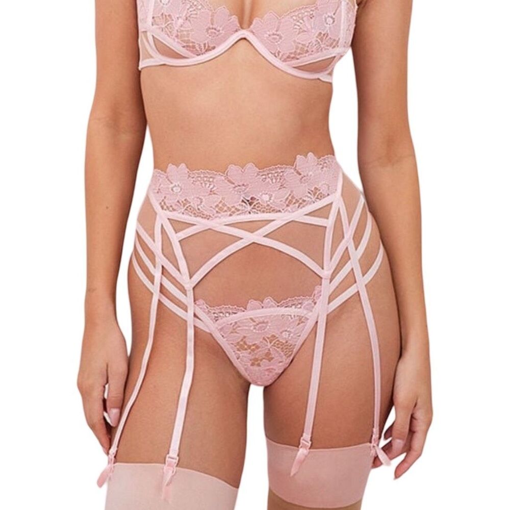 For Love & Lemons Aimee Floral Garter Belt - Size Medium